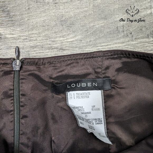 Louben Extensible Midi Flare Skirt Size 8 - Picture 2 of 5